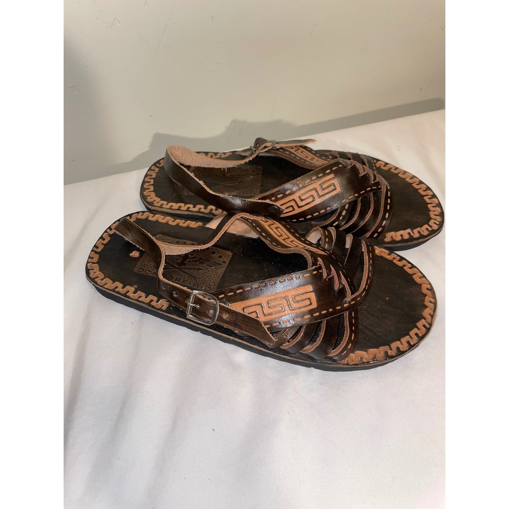 Don Porfirio Brown Leather Huarache Sandals Mexican Shoe size 4 see measurements